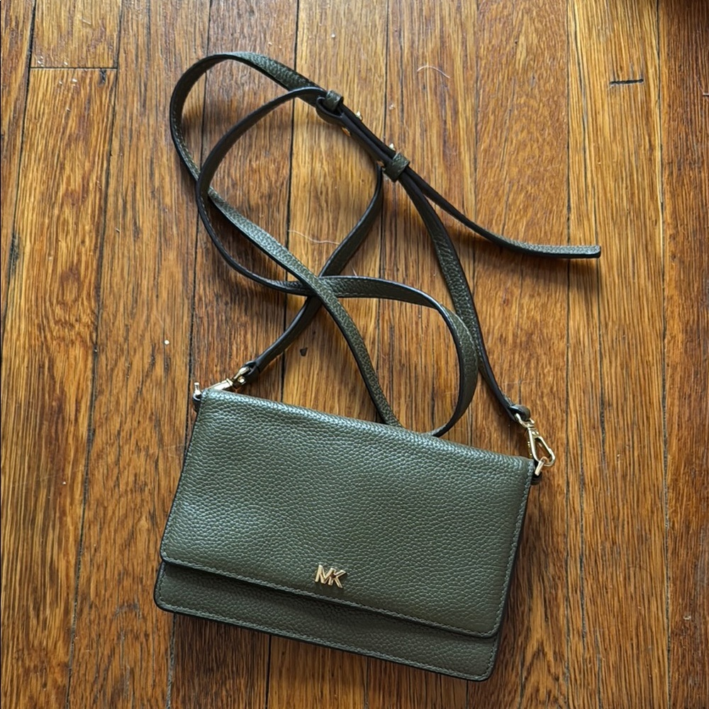 Michael Kors Green Crossbody Bag with Adjustable Strap